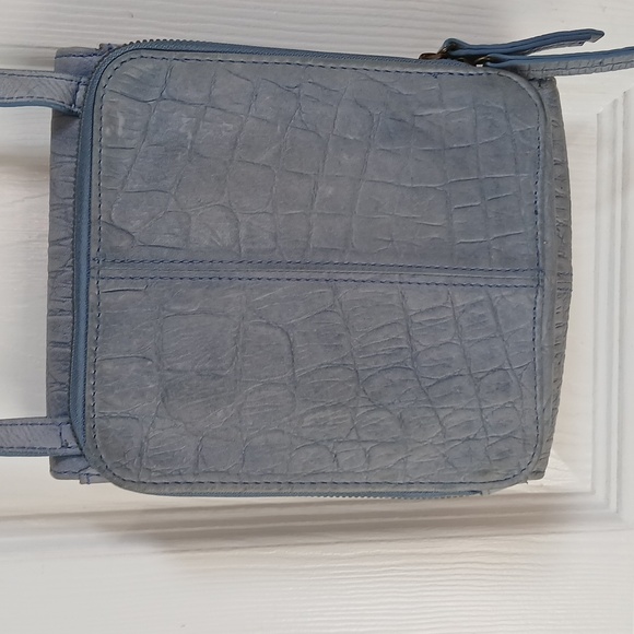 Set Of Croc Embossed Crossbody & Matching Wallet by American Leather & Co. - Picture 2 of 8